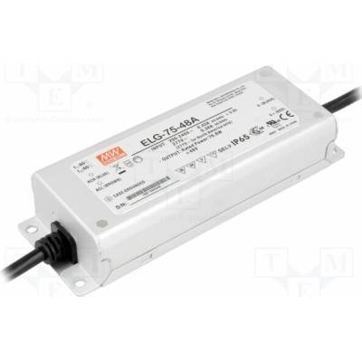 MEAN WELL ELG-75-48A Napájecí zdroj: spínaný; LED; 77W; 48VDC; 0,8÷1,6A; 180÷295VAC