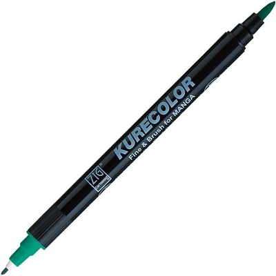 Lihová fixa KURETAKE ZIG Kurecolor Fine & Brush, Turquoise Green (534)
