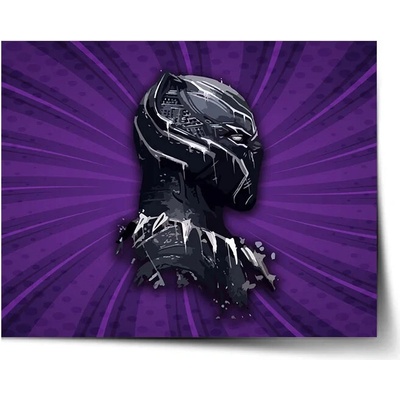 Sablio Plagát BLACK PANTHER z profilu Fialový - 60x40 cm