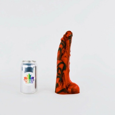Topped Toys ZeFFir 68 Forge Red prémiové silikonové dildo 24,5 x 5,5 cm