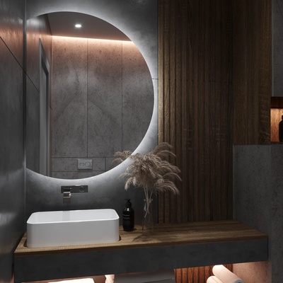 Daramio Кръгло огледало с лед осветление E6 60x80 cm