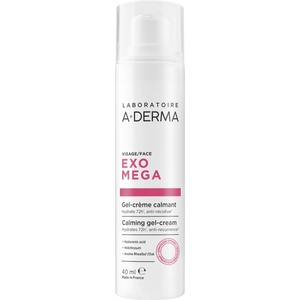 A-DERMA Exomega Успокояващ и хидратиращ гел-крем за лице, 40 ml