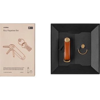 Kľúčenka Orbitkey Key Organiser Set + Ring Cognac