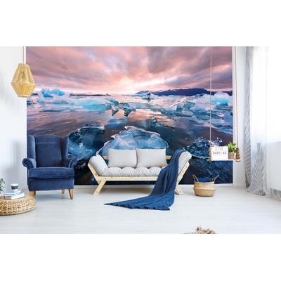 DIMEX ART Самозалепваща се флизелинова фототапета ледникова лагуна 375 x 250 см