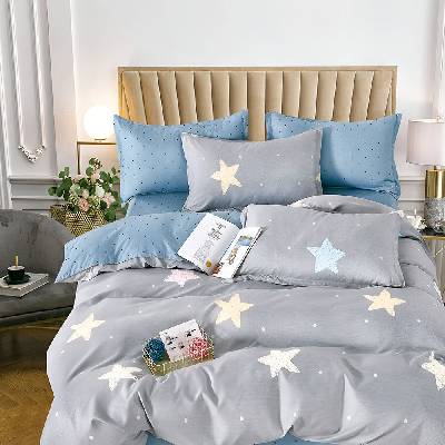 EmonaMall Двулицево спално бельо EmonaMall, 6 части - Модел S19028 (S19028-66666d)