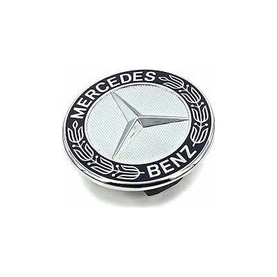Znak, logo kapoty MERCEDES BENZ 57mm černá/chrom A2048170616 A2048170016 | Zboží Auto