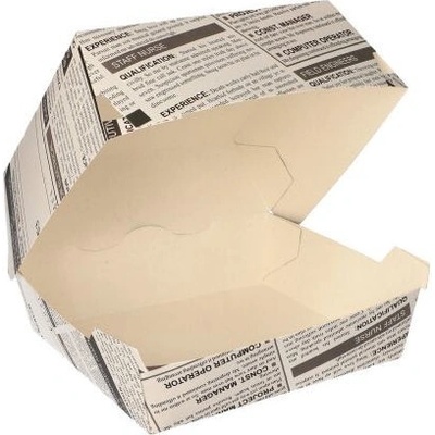 Papstar Krabice na burgery- Novinový papír
