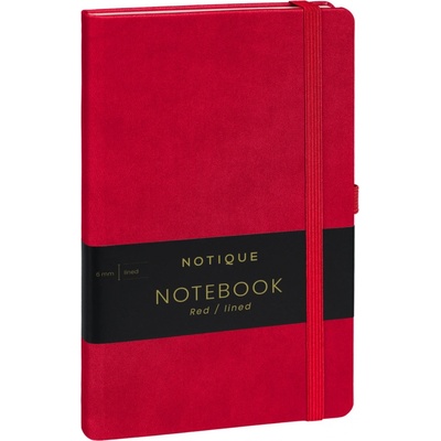 Presco Group Notes Červený, linkovaný, 13 × 21 cm – Zboží Živě