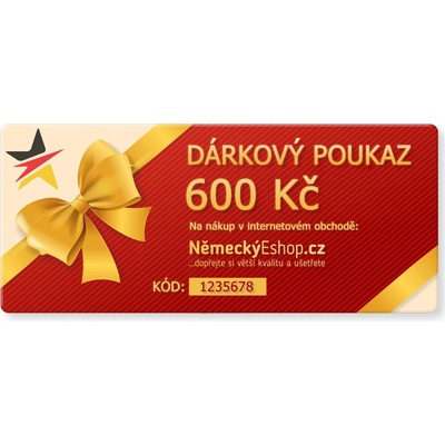DÁRKOVÝ POUKAZ V HODNOTĚ 600,- Kč