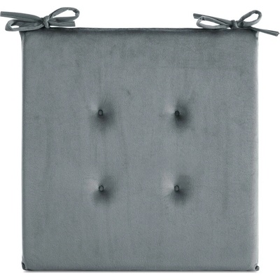 Takoy Sametový podsedák GAJA s ozdobným prošíváním a praktickými šňůrkami-HF-463975 | 40 x 40 x 3 cm