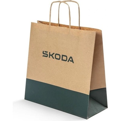 PAPÍROVÁ TAŠKA "M" ŠKODA original hnědá malá 6U0087703H