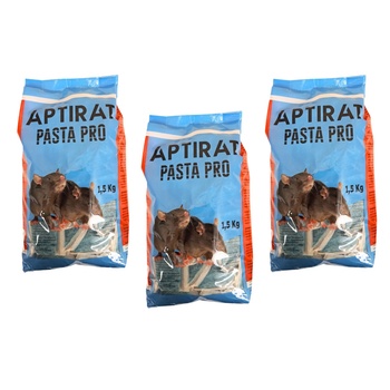 Италия Комплект 3 бр. Отрова за мишки и плъхове Аптират Паста Про паста - 3х1.5 кг - 3х150 бр. в опаковка (282010-3-901)