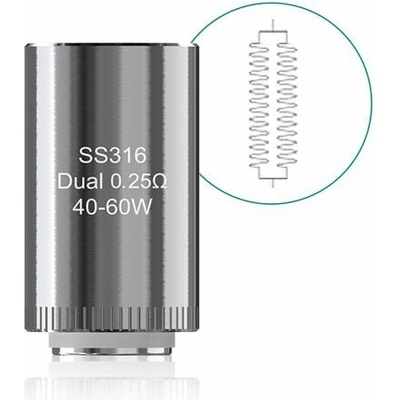Eleaf LYCHE SS316 Dual 0,25 ohm 1 ks