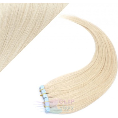 Tape in 40cm vlasy REMY platina #60 – Hledejceny.cz