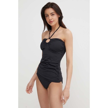 Michael Kors Танкини MICHAEL Michael Kors SHIRRED HALTER TANKINI в черно с леко подплатени чашки MM7M760 (MM7M760)