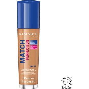 Rimmel London Match Perfection SPF20 make-up 102 Light Nude 30 ml