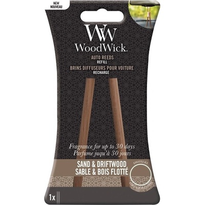 Woodwick Sand & Driftwood náhradné vonné tyčinky do auta