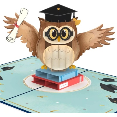 3D pohľadnica Sova s diplomom