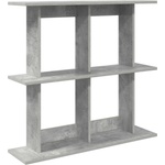 vidaXL Стенен рафт Монтиране на стена Бетонно сиво 100 x 20 x 75 см (8012087)