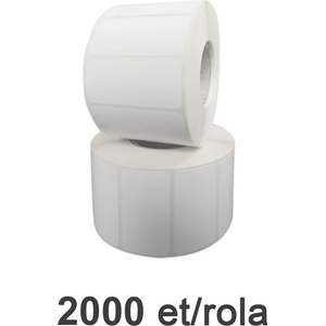 ZINTA Самозалепващи етикетни ролки за замразени ZINTA, хартия raflex plus, бели 70x20mm, 2000 ет. / ролка (70X20X2000-RPW-RP80)