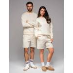 Ombre Clothing УНИСЕКС спортен комплект суитшърт + шорти - кремав V2 Z108 Ombre Clothing Ombre Clothing | Byal Bezhov | МЪЖЕ | XS/S