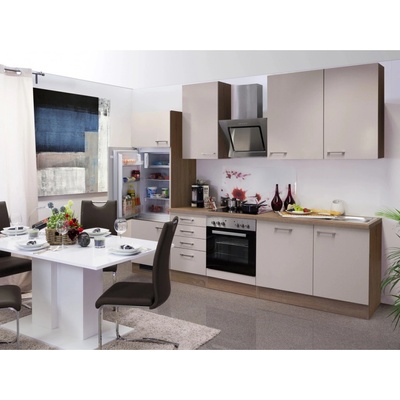 Flex Well Kuchyňa Orlando 280 cm/typ 5 chlad./rúra/varná doska/digestor/umývačka
