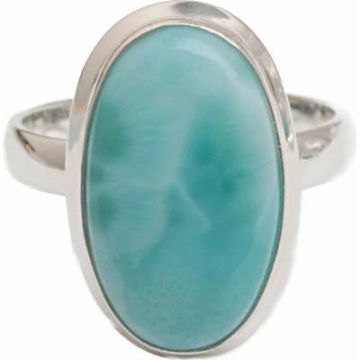 Nefertitis Larimar prsten stříbro LOT458