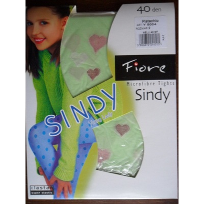 SINDY 04 40den punčochové kalhoty Fiore pistacio zelené