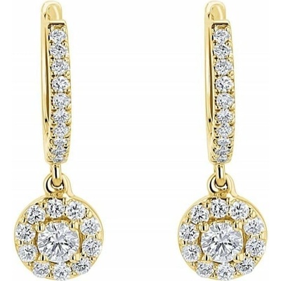 Eppi Zlaté kruhové náušnice s 0.13ct lab-grown diamantem Madhu E49070