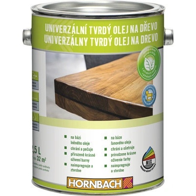 Hornbach univerzální olej na tvrdé dřevo 2,5 l bezbarvý