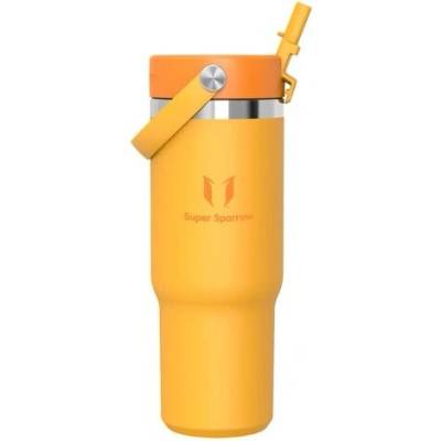 Super Sparrow termoska z nerezové oceli Twistpath s flexibilním brčkem 900 ml mango