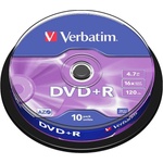 Verbatim DVD+R AZO 4.7GB 16X MATT SILVER SURFACE (10 PACK) (43498) - gtcomputers