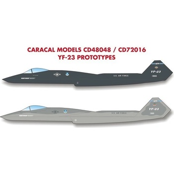 Obtisky YF-23 Prototypes pro Hobby Boss 1/48 Caracal Models CD48048