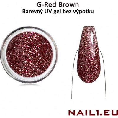 Nail1 g Red Brown Glitrový UV/LED CCFL 5 ml