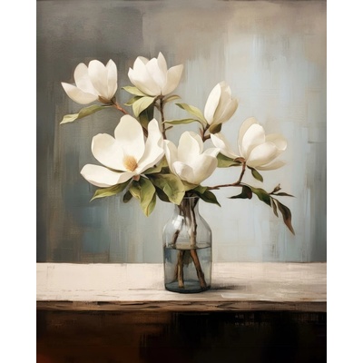 ZUTY Obrazy na stenu - Elegancia bielych magnólií Rámovanie: bez rámu a bez vypnutia plátna, Rozmer: 40x50 cm