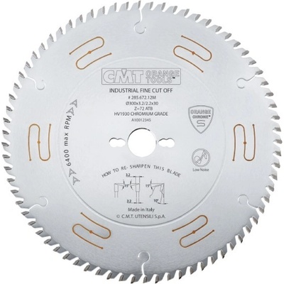 CMT CHROME Pílový kotúč pre pozdĺžne a priečne rezy - D350x3,5 d30 Z54 HM Odhlučnený C28565414M
