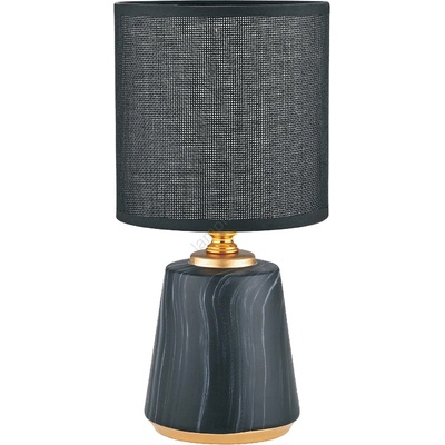 Zuma Line HS8605-BL - Настолна лампа 1xE14/40W/230V черен/златист/мраморен декор (ZL0807)