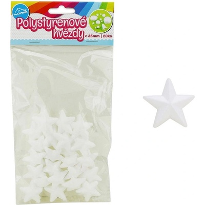 Luma Hvězdy polystyrenové 35 mm bílá 20 ks