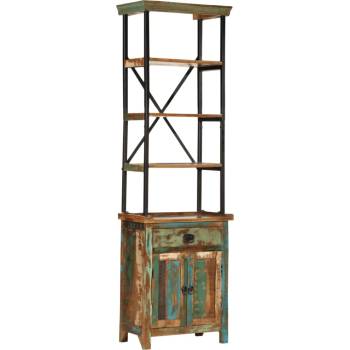 vidaXL Висок шкаф, 55x30x180 см, регенериран дървен масив (358884)