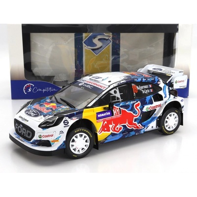 Solido Ford england Puma Rally1 Team M-sport Ford World Rally Team N 16 3rd Rally Sweden 2024 Adrien Fourmaux Alexandre Coria Modrá Bílá 1:18
