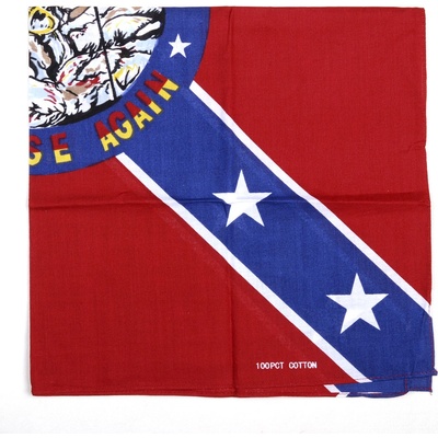 Fosco šatka bandana South Will Rise Again červený