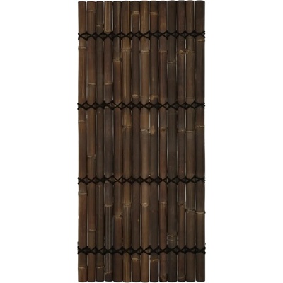 Panel z polkruhových bambusových tyčí tmavohnedej farby š 90 x v 200 cm