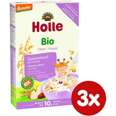 Holle Organické junior müsli vícezrnné s ovocem 3 x 250 g