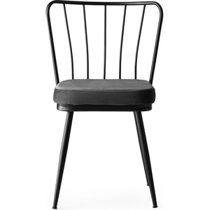 Kalune Design Антрацитни метални трапезни столове в комплект от 2 броя Yildiz - Kalune Design (974NMB1185)