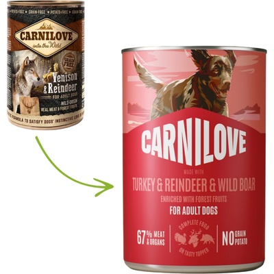 Carnilove Paté Made with Turkey & Reindeer & Wildboar 400 g