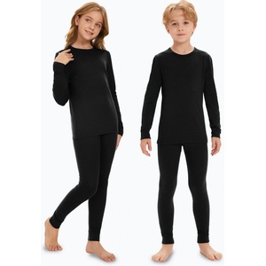 WOOLCANO Детски комплект термобельоWOOLCANO Merino SET0683 black