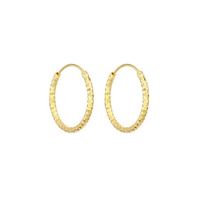 NUBIS Zlacené stříbrné náušnice kruhy 18 mm NB-3118-18