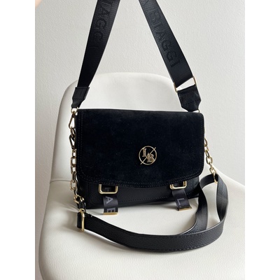 Laura Biaggi crossbody kabelka s dvoma ramienkami DX-F287-blackZAMMAT Čierna