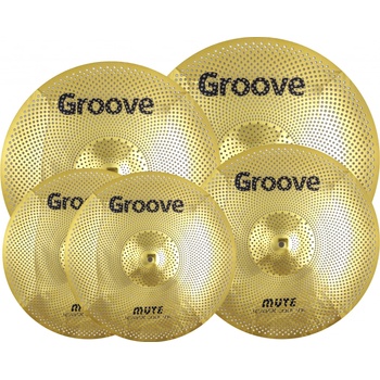 Groove Mute Polished Gold Silent Cymbals Set