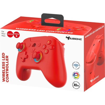 SUBSONIC by SUPERDRIVE Wireless LED Nintendo Switch červený SA5633-3